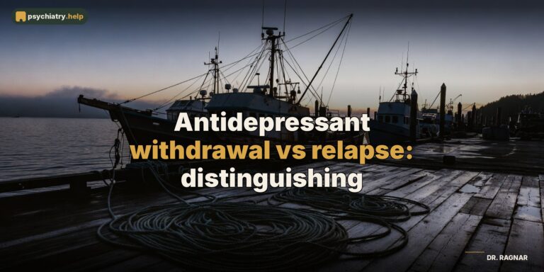 Antidepressant withdrawal vs relapse: distinguishing