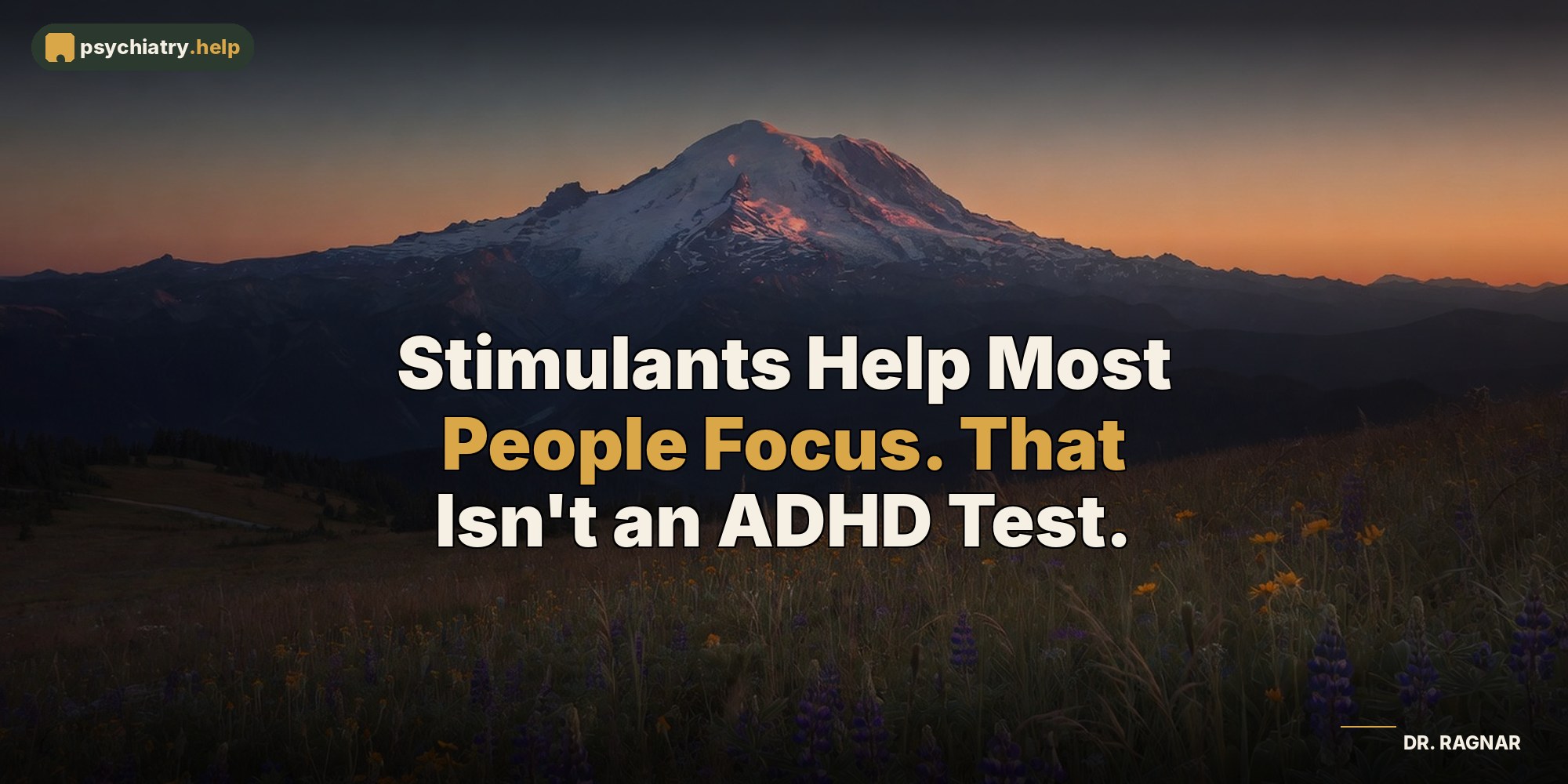 Stimulants Help Most People Focus. That Isn’t an ADHD Test.