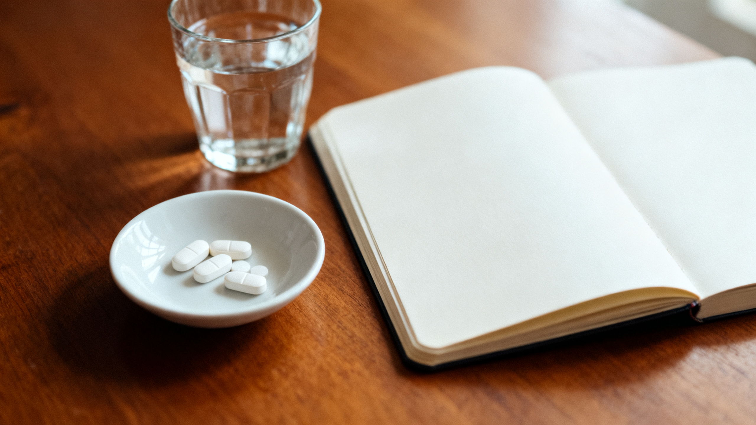 Clean medication still life for Oxazepam,  no readable text