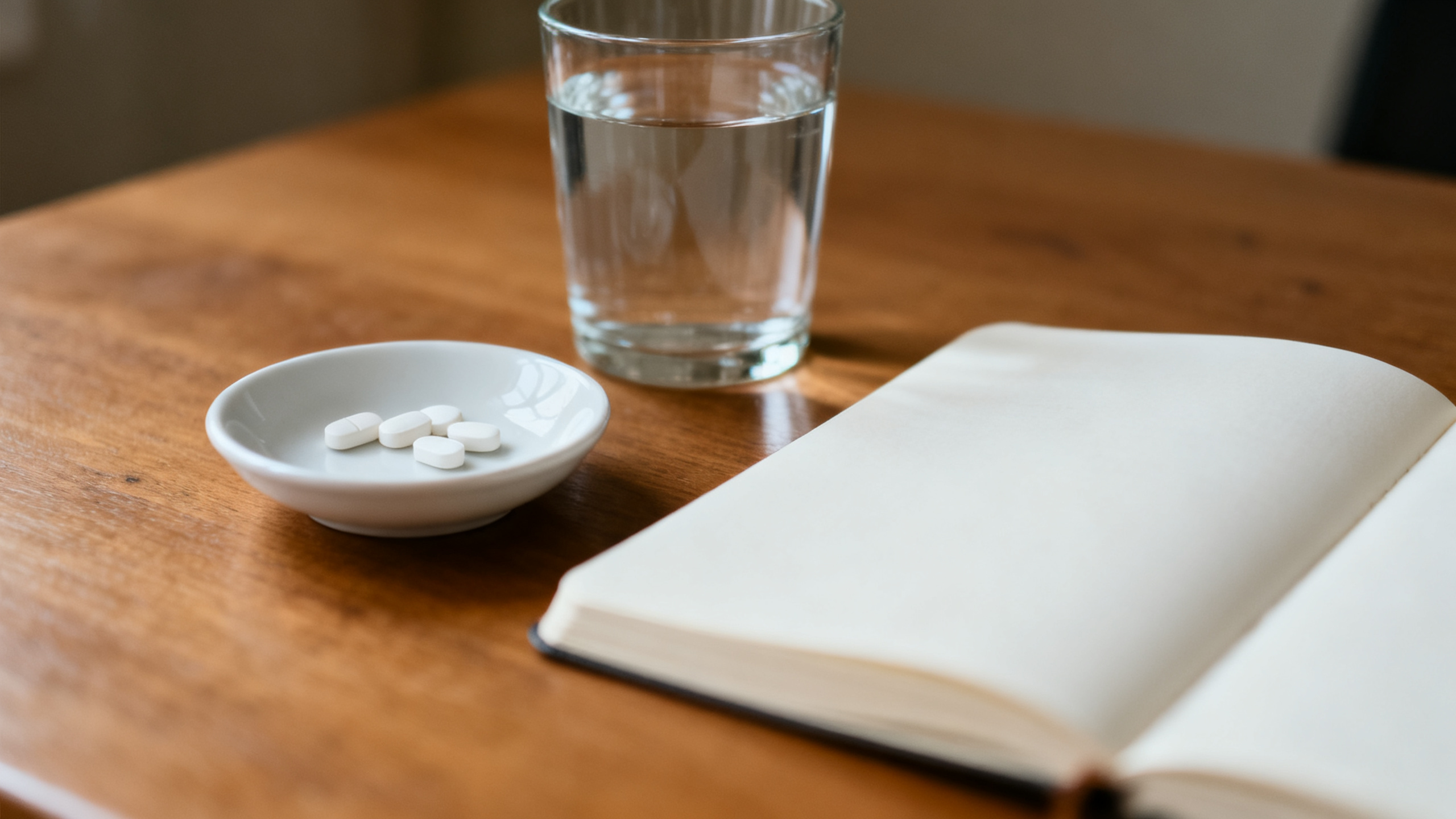 Clean medication still life for Nefazodone,  no readable text