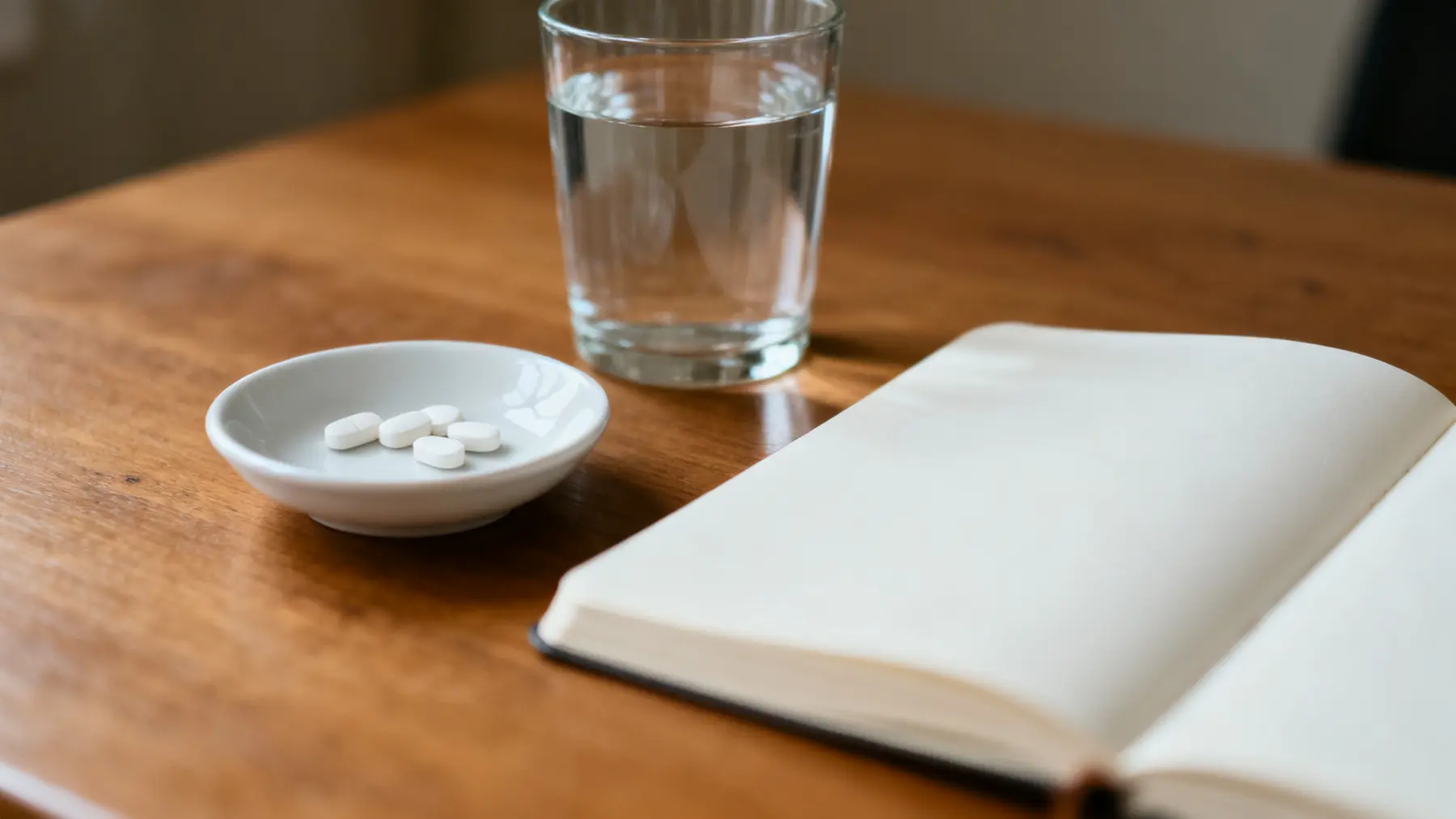 Clean medication still life for Nefazodone,  no readable text