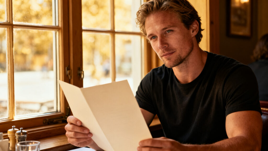 A man seated by a window thinking about medication rules.