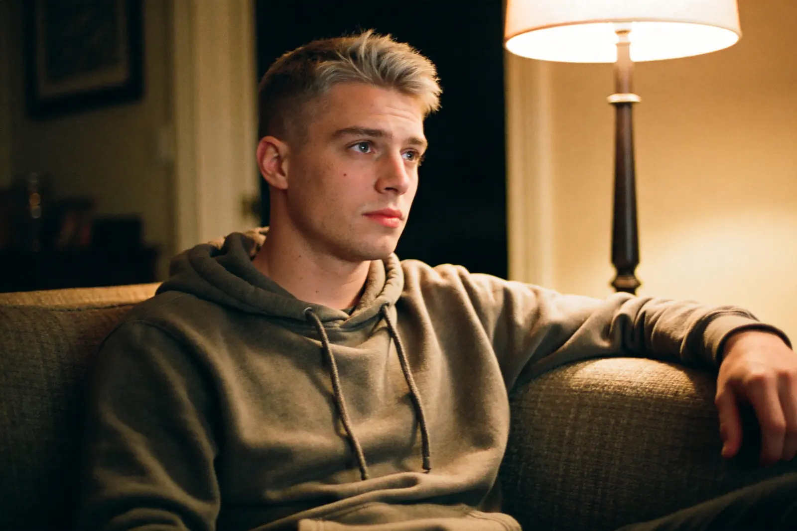 A young man watching television at night, the source of inflated expectations