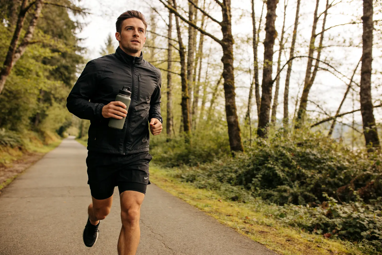 Man out for a brisk walk staying active to manage weight gain on the medication