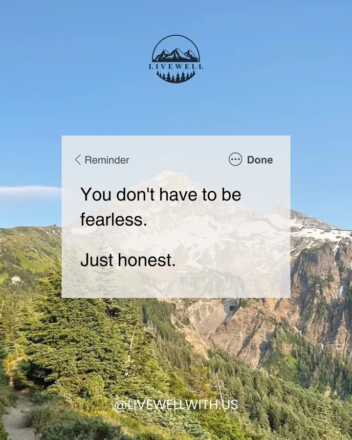 Fear feels huge when you keep it to yourself