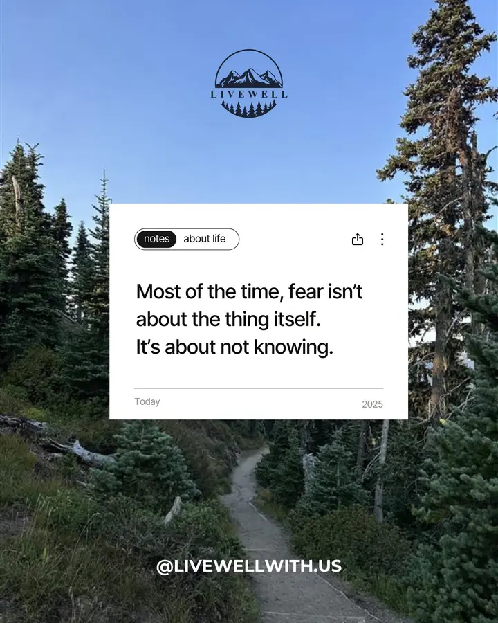 The scary part usually isn’t what’s happening… it’s the not knowing